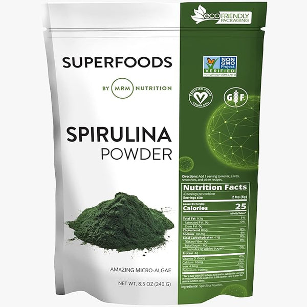 MRM Super Foods - Spirulina Powder, 8.5 Ounce (240G)