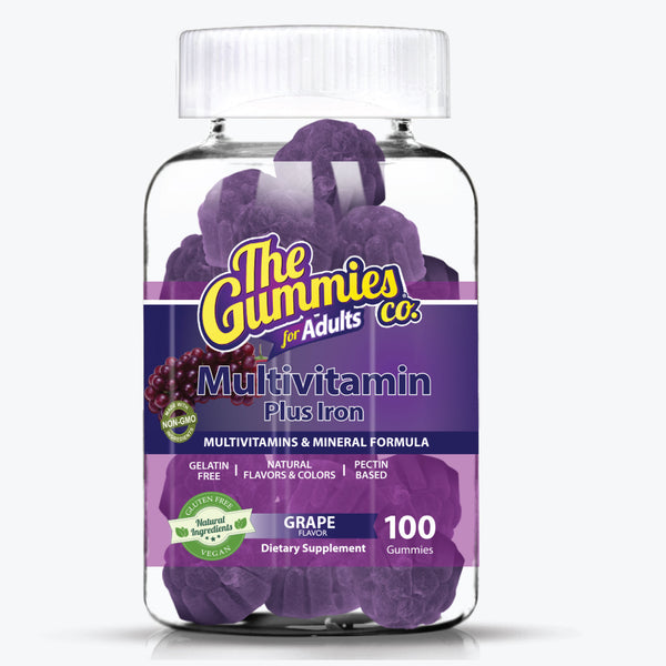 The Gummies Co. Multivitamins + Iron Grape Flavor - 100 Gummies