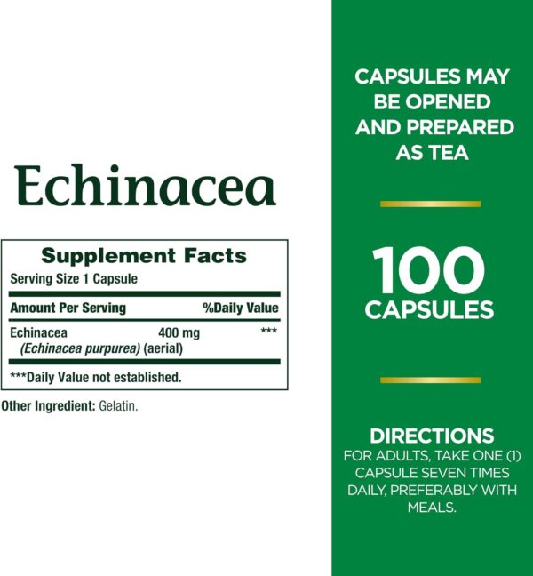 Nature’s Bounty ECHINACEA.400.MG.100.CAP