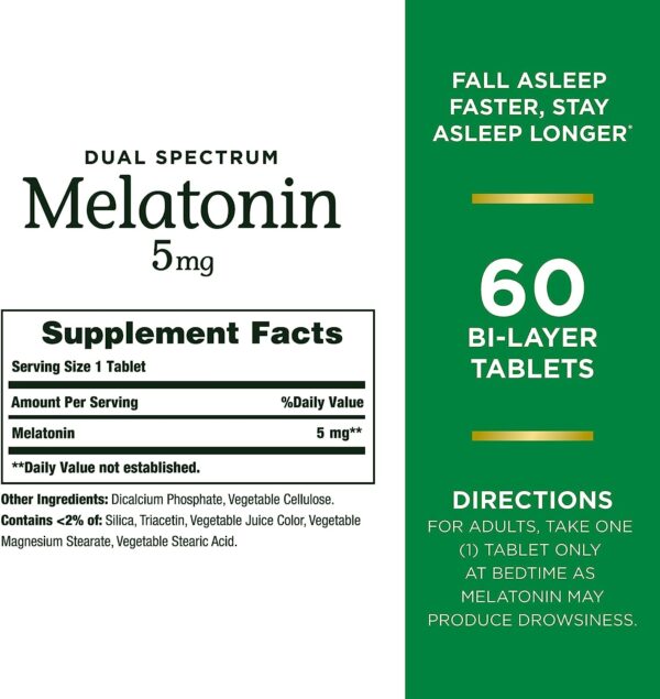 Nature’s Bounty Melatonin 5mg Dual Spectrum