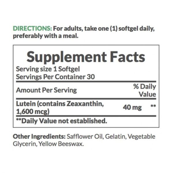 Nature’s Bounty Lutein 40mg Softgels